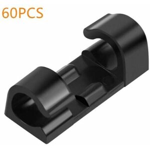 AGPTEK 60 pièces de serre-cables, support de cable avec base adhésive, jeu de serre-cable pour bureau, cordon d'alimentation, noir AGPTEK 60 pièces de serre-cables, support de cable avec base adhésive, jeu de serre-cable pour bureau, cordon d'alimentation, noir