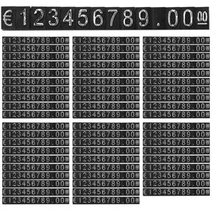 Tlily - 60 Sets Plastic Cubes Price Display Labels Number Adjustable Holder Tag Tlily - 60 Sets Plastic Cubes Price Display Labels Number Adjustable Holder Tag