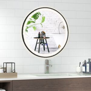 Costway - 60 x 60 cm Lighted Bathroom Mirror High-Definition Shatter-Proof Mirror with 3 Color led Light Costway - 60 x 60 cm Lighted Bathroom Mirror High-Definition Shatter-Proof Mirror with 3 Color led Light