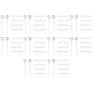 Tlily - 600 Pieces Metal Wires Memo Clip Note Card Holders Table Number Clip Photo Stand for Wedding Party Cake Decor Tlily - 600 Pieces Metal Wires Memo Clip Note Card Holders Table Number Clip Photo Stand for Wedding Party Cake Decor