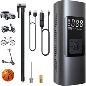 Linghhang - 6000mAh Mini Electric Air Pump, Portable Air Compressor Cordless Tire Inflator 150PSI with Digital lcd Display, Electric Bike Pump with Linghhang - 6000mAh Mini Electric Air Pump, Portable Air Compressor Cordless Tire Inflator 150PSI with Digital lcd Display, Electric Bike Pump with