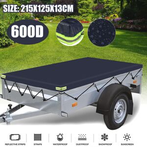 MAEREX 600D 215 x125x13cm Trailer Cover 7x4 ft Heavy Duty Waterproof Windproof Deep Blue MAEREX 600D 215 x125x13cm Trailer Cover 7x4 ft Heavy Duty Waterproof Windproof Deep Blue
