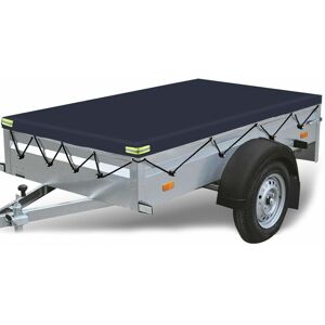 Dewdat - 600D trailer tarpaulin 215x125x13cm with 4 blue elastic cords Dewdat - 600D trailer tarpaulin 215x125x13cm with 4 blue elastic cords
