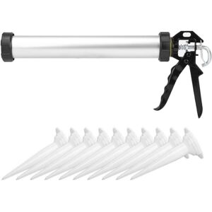 Tinor - 600ml Silicone Caulking Gun with 10 Nozzles Tinor - 600ml Silicone Caulking Gun with 10 Nozzles
