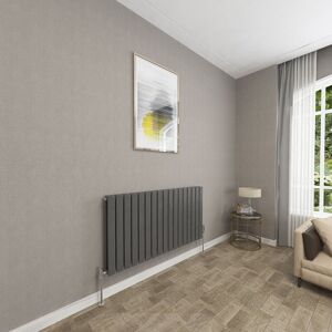 SKY Bathroom 600x1156mm Anthracite Double Flat Panel Radiator Horizontal Central Heating Rad SKY Bathroom 600x1156mm Anthracite Double Flat Panel Radiator Horizontal Central Heating Rad