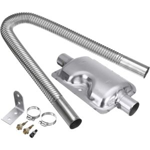 Tinor - 60cm Stainless Steel Crude Oil Engine Air Heater Exhaust Pipe & 24mm Muffler Kit for Car Heater Accessories Tinor - 60cm Stainless Steel Crude Oil Engine Air Heater Exhaust Pipe & 24mm Muffler Kit for Car Heater Accessories