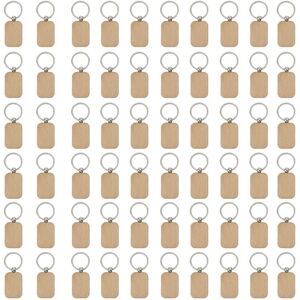 TLILY 60Pcs Blank Rounded Rectangle Wooden Keychain Diy Key Tag Can Be Engraved Gift TLILY 60Pcs Blank Rounded Rectangle Wooden Keychain Diy Key Tag Can Be Engraved Gift