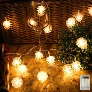 BEIJIYI 6m 40 LED Pine Cone Christmas Tree String Lights, Mini Waterproof Indoor Outdoor Fairy Lights for Garden Fence Stairs (Warm White) BEIJIYI 6m 40 LED Pine Cone Christmas Tree String Lights, Mini Waterproof Indoor Outdoor Fairy Lights for Garden Fence Stairs (Warm White)