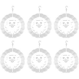 TLILY 6Pack 8 Inch Sublimation Wind Spinner Blanks Father Christmas Spinners Hanging for Outdoor Garden TLILY 6Pack 8 Inch Sublimation Wind Spinner Blanks Father Christmas Spinners Hanging for Outdoor Garden