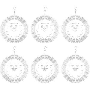 TLILY 6Pack 8 Inch Sublimation Wind Spinner Blanks Father Christmas Spinners Hanging for Outdoor Garden TLILY 6Pack 8 Inch Sublimation Wind Spinner Blanks Father Christmas Spinners Hanging for Outdoor Garden