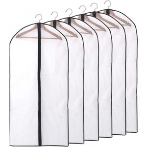 Cyslmuk - 6pcs 60x140cm Clothes Cover Dustproof Waterproof Dust Mite Proof Moisture Proof Garment Protector Bag (Black) Cyslmuk - 6pcs 60x140cm Clothes Cover Dustproof Waterproof Dust Mite Proof Moisture Proof Garment Protector Bag (Black)