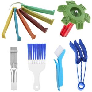 TLILY 6PCS Air Conditioning Brush Tool, Steel AC Evaporator Comb, Radiator Condenser Fin FCR6 Comb Tool TLILY 6PCS Air Conditioning Brush Tool, Steel AC Evaporator Comb, Radiator Condenser Fin FCR6 Comb Tool
