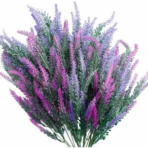 TRIMEC 6pcs fleurs de lavande artificielles, fleurs artificielles lavande violet, fausses fleurs de lavande plante de lavande artificielle, décoration de TRIMEC 6pcs fleurs de lavande artificielles, fleurs artificielles lavande violet, fausses fleurs de lavande plante de lavande artificielle, décoration de