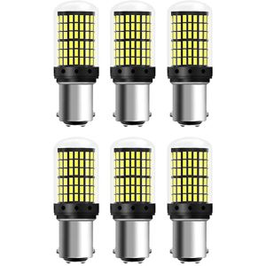 Tlily - 6pcs High Bright led Bulbs 1156 BAU15S PY21W BA15S P21W 1157 BAY15D P21/5W 144smd Canbus Lamp Reverse Turn Signal b Tlily - 6pcs High Bright led Bulbs 1156 BAU15S PY21W BA15S P21W 1157 BAY15D P21/5W 144smd Canbus Lamp Reverse Turn Signal b