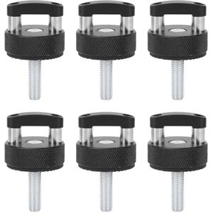 GROOFOO 6PCS Quick Release Thumb Screw Stainless Steel Billet Aluminum Hard Top Fastener with D Ring Replacement for JK JL JT Black GROOFOO 6PCS Quick Release Thumb Screw Stainless Steel Billet Aluminum Hard Top Fastener with D Ring Replacement for JK JL JT Black