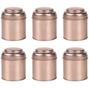 Tlily - 6Pcs Tea Tins Canister with Airtight Double Lids,Mini Tin Can Box and Small Round Kitchen Canisters for (Rose Gold) Tlily - 6Pcs Tea Tins Canister with Airtight Double Lids,Mini Tin Can Box and Small Round Kitchen Canisters for (Rose Gold)