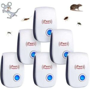 TOOLIVE 6pcs Ultrasonic Pest Repeller Indoor Anti Mosquito/Mouse/Cockroaches/Rodents/Ants/Spiders/Insects Device TOOLIVE 6pcs Ultrasonic Pest Repeller Indoor Anti Mosquito/Mouse/Cockroaches/Rodents/Ants/Spiders/Insects Device