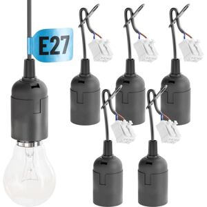 COOCHEER 6x construction base E27 black with quick connector - lamp base E27 including strain relief - decorative base E27 max. 60W 250V - construction base COOCHEER 6x construction base E27 black with quick connector - lamp base E27 including strain relief - decorative base E27 max. 60W 250V - construction base