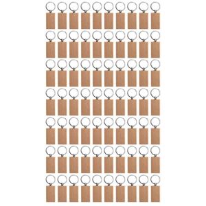 TLILY 70PCS Wood Keychain Blanks, Unfinished Round Key Tag, Engraving Blanks Chain for DIY Crafts-Rectangle TLILY 70PCS Wood Keychain Blanks, Unfinished Round Key Tag, Engraving Blanks Chain for DIY Crafts-Rectangle