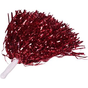 Tlily - 72 Pieces Cheerleader Pom Poms Metallic Foil Pompoms with Plastic Handle for Adults, Kids, Girls, Red Tlily - 72 Pieces Cheerleader Pom Poms Metallic Foil Pompoms with Plastic Handle for Adults, Kids, Girls, Red