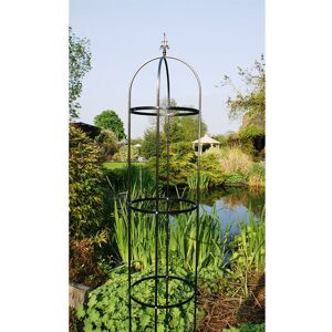 7Ft Traditional Tower, Garden Obelisk, Plant Support - Solid Steel - L37 x W35.6 x H213 cm - Antique Black 7Ft Traditional Tower, Garden Obelisk, Plant Support - Solid Steel - L37 x W35.6 x H213 cm - Antique Black