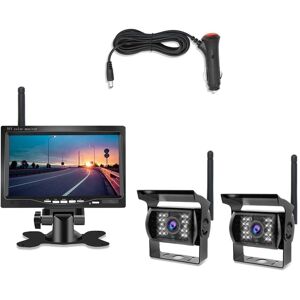 Tlily - 7InWireless Monitor Waterproof Vehicle 2 Backup Camera Kit tft lcd Parking Assistance for Bus Houseboat Truck rv Tlily - 7InWireless Monitor Waterproof Vehicle 2 Backup Camera Kit tft lcd Parking Assistance for Bus Houseboat Truck rv