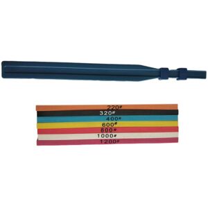 Tlily - 7Pcs 100 x 4 1mm Fiber Whetstone Super Ceramic for Mold Polishing + 1Pc Fixture Holder Tlily - 7Pcs 100 x 4 1mm Fiber Whetstone Super Ceramic for Mold Polishing + 1Pc Fixture Holder