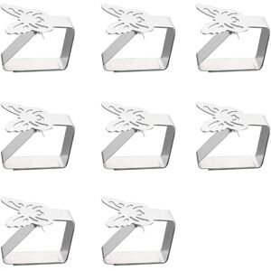 AOUGO 8 Butterfly Stainless Steel Tablecloth Hanger Clip Clamp Holder Table Cover Clip Tablecloth Holder the thickness of the table does not exceed 3cm AOUGO 8 Butterfly Stainless Steel Tablecloth Hanger Clip Clamp Holder Table Cover Clip Tablecloth Holder the thickness of the table does not exceed 3cm