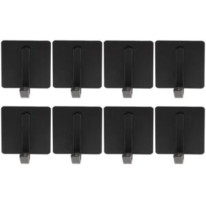 Groofoo - 8 Pack Adhesive Towel Hooks No Drilling Wall Mounted Stainless Steel Towel Hanging Hooks for Bathroom Kitchen Groofoo - 8 Pack Adhesive Towel Hooks No Drilling Wall Mounted Stainless Steel Towel Hanging Hooks for Bathroom Kitchen
