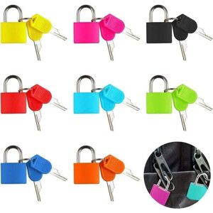 YMYNY 8 Pack, Multicolored) Locker Lock with 2 Keys, Mini Luggage Lock, Padlock with Key for Backpack, Travel Suitcase, College Locker mumu YMYNY 8 Pack, Multicolored) Locker Lock with 2 Keys, Mini Luggage Lock, Padlock with Key for Backpack, Travel Suitcase, College Locker mumu