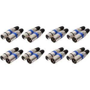 TLILY 8 pairs XLR Connector 3Pin Audio Microphone MIC Male Plug TLILY 8 pairs XLR Connector 3Pin Audio Microphone MIC Male Plug