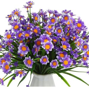 IKODM 8 Pcs Artificial Daisy Flowers uv Resistant Plastic Indoor Outdoor Hanging Daisy Plants for Garden Home Porch Wedding Party (Purple) IKODM 8 Pcs Artificial Daisy Flowers uv Resistant Plastic Indoor Outdoor Hanging Daisy Plants for Garden Home Porch Wedding Party (Purple)