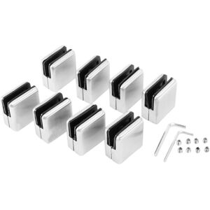 Tlily - 8 pcs Glass Clamps 9-10mm m Size Stainless Steel 304 Glass Clamps Adjustable Glass Bracket Flat Back for Balustrade Tlily - 8 pcs Glass Clamps 9-10mm m Size Stainless Steel 304 Glass Clamps Adjustable Glass Bracket Flat Back for Balustrade