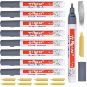 GOTRAYS 8 Pcs Light Grey Tile Grout Pen Bathroom Enamel Repair Grout Pencil Replacement White For Tiles And Kitchen GOTRAYS 8 Pcs Light Grey Tile Grout Pen Bathroom Enamel Repair Grout Pencil Replacement White For Tiles And Kitchen