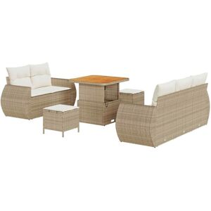 Garden Sofa Set Manual 8 pcs Beige and cream 80 x 80 x 71 cm vidaXL Garden Sofa Set Manual 8 pcs Beige and cream 80 x 80 x 71 cm vidaXL