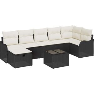Vidaxl - Garden Sofa Set 8 pcs Black and cream 287.5 x 122.5 x 85 cm Vidaxl - Garden Sofa Set 8 pcs Black and cream 287.5 x 122.5 x 85 cm