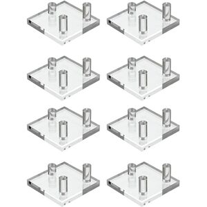 TLILY 8 Pieces Acrylic Display Stand Clear Easel for Coral Geodes Mineral Fossil Small Items Collectibles, S TLILY 8 Pieces Acrylic Display Stand Clear Easel for Coral Geodes Mineral Fossil Small Items Collectibles, S