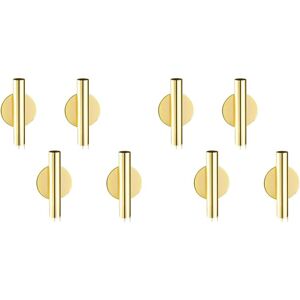 TLILY 8 Pieces Metal Wall Mounted Vase Decoration Holder for Dry Flower Tube Floral Display, Gold TLILY 8 Pieces Metal Wall Mounted Vase Decoration Holder for Dry Flower Tube Floral Display, Gold