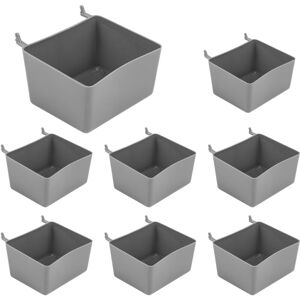 Tlily - 8 Pieces Pegboard Bins Kit Parts Storage Accessories Workbench for Organizing Hardware(Grey) Tlily - 8 Pieces Pegboard Bins Kit Parts Storage Accessories Workbench for Organizing Hardware(Grey)