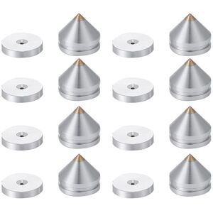 Tlily - 8 Set Speaker Stand Feet Foot Pad Aluminium Alloy Metal Spikes Cone Floor Nail Silver Tlily - 8 Set Speaker Stand Feet Foot Pad Aluminium Alloy Metal Spikes Cone Floor Nail Silver