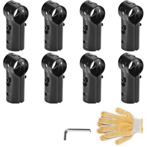 TLILY 8 Sets 1 Inch t Pipe Clamp,Cold Rolled Steel Connector Chain Link Fence Parts End Rail Clamp for (25mm) od TLILY 8 Sets 1 Inch t Pipe Clamp,Cold Rolled Steel Connector Chain Link Fence Parts End Rail Clamp for (25mm) od