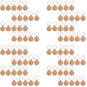 TLILY 80 Pieces Blank Wooden Keychains Personalized Round Engraving Key DIY Key Tags Can Engrave Gifts TLILY 80 Pieces Blank Wooden Keychains Personalized Round Engraving Key DIY Key Tags Can Engrave Gifts