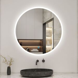 Biubiubath - 500mm Round Bathroom led Mirrors with 3 Lighting Modes,Smart Bathroom Mirror with Demister Touch Switch Biubiubath - 500mm Round Bathroom led Mirrors with 3 Lighting Modes,Smart Bathroom Mirror with Demister Touch Switch