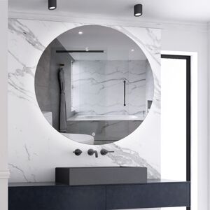 Biubiubath - 1000mm Round Circle Bathroom Mirror with Lights Anti-fog,Memory Function,Dimmable brightness Biubiubath - 1000mm Round Circle Bathroom Mirror with Lights Anti-fog,Memory Function,Dimmable brightness