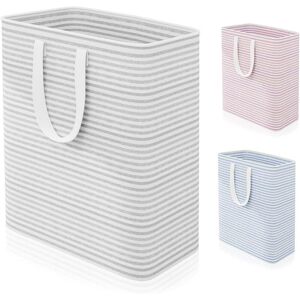 BEIJIYI 80L Large Collapsible Laundry Hamper, Freestanding Waterproof Laundry Basket, Reinforced Handles, Storage for Clothes, Towels, Toys and Blankets, Grey BEIJIYI 80L Large Collapsible Laundry Hamper, Freestanding Waterproof Laundry Basket, Reinforced Handles, Storage for Clothes, Towels, Toys and Blankets, Grey