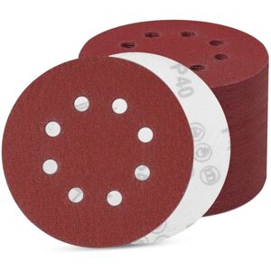 TINOR 80pcs 125mm Sandpaper Sheets, 8 Hole Sanding Discs, Eccentric Round Sandpaper (80pcs 40 Grit) TINOR 80pcs 125mm Sandpaper Sheets, 8 Hole Sanding Discs, Eccentric Round Sandpaper (80pcs 40 Grit)
