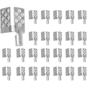 TLILY 80Pcs Carbon Thermal Film Clamp Connector, Warm Floor Copper Plated Silver Clip Accessories, Heating TLILY 80Pcs Carbon Thermal Film Clamp Connector, Warm Floor Copper Plated Silver Clip Accessories, Heating