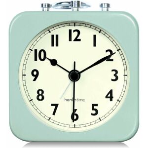 Dewdat - 8.5cm Analog Alarm Clock Water Green Square Silent Small Metal Travel Alarm Clocks for Kids Bedroom Bedside Living Room Office Dewdat - 8.5cm Analog Alarm Clock Water Green Square Silent Small Metal Travel Alarm Clocks for Kids Bedroom Bedside Living Room Office