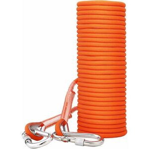QERSTA Climbing Rope 8mm Polypropylene Multifunctional Paracord Webbing Cords with Orange Carabiner Loops for Mooring, Climbing, Hiking, Mountaineering, QERSTA Climbing Rope 8mm Polypropylene Multifunctional Paracord Webbing Cords with Orange Carabiner Loops for Mooring, Climbing, Hiking, Mountaineering,