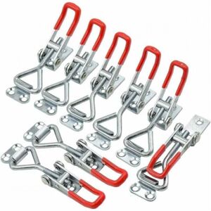 YMYNY 8pcs 4001 Metal Toggle Clamps with 100kg/220lbs Holding Capacity, Adjustable Carpenter Toggle Clamps for Fixing and Tightening, 304 Stainless Steel YMYNY 8pcs 4001 Metal Toggle Clamps with 100kg/220lbs Holding Capacity, Adjustable Carpenter Toggle Clamps for Fixing and Tightening, 304 Stainless Steel